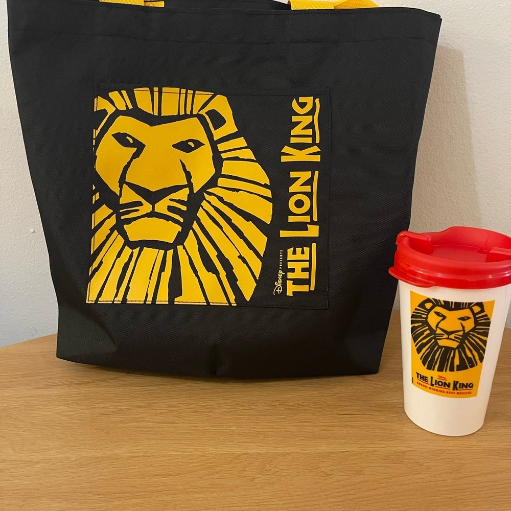 Disney The Lion King Black and Yellow Bag with souvenir cup